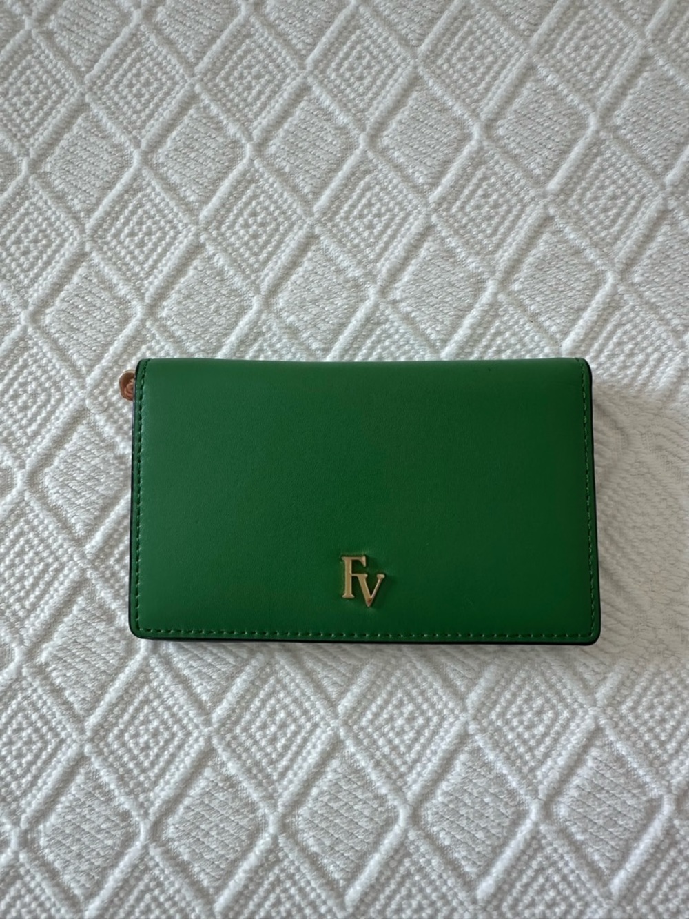 France’s Valentine Green Leather Compact Wallet